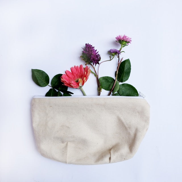 Canvas bag with flowers