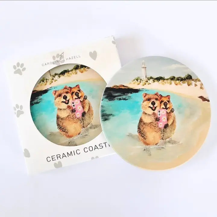 Quokka Ceramic Coaster - Rottnest Island