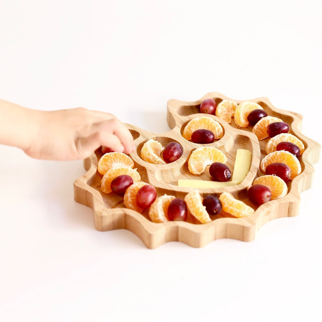 Lizzie the Frilled - Neck Lizard Kids Plate – Eco - Friendly Bamboo Dinnerware - Gourmet Wanderlust